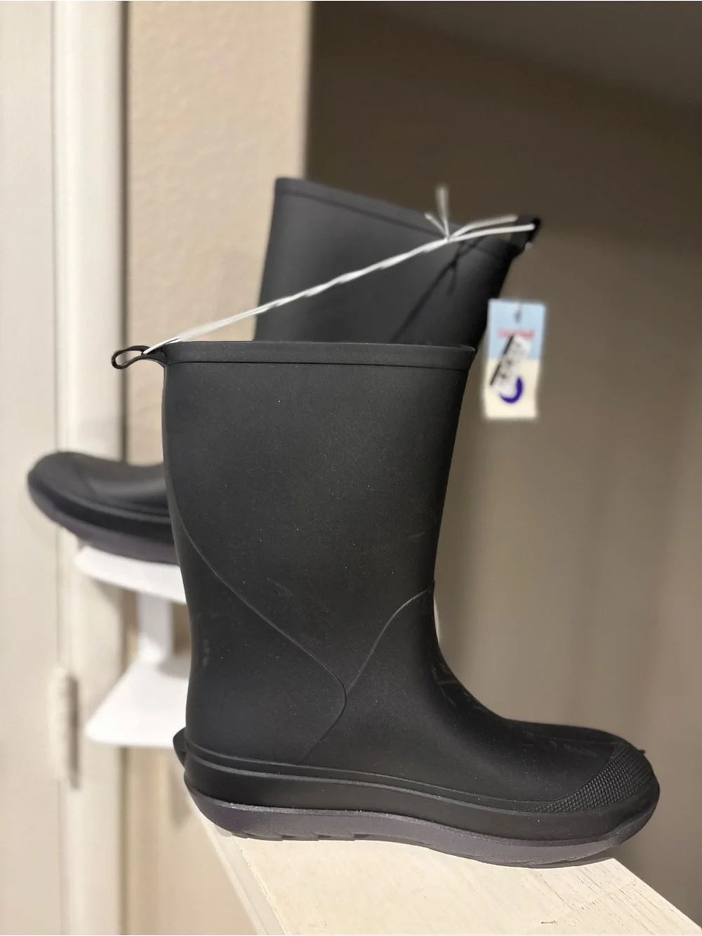Kids' Andy Slip-On Rain Boots Black - Cat & Jack - SIZE 6 Big Boy Youth NEW